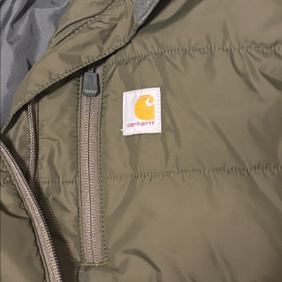 Carhartt Dark Green Quilted Rain Jacket - Picture 3 of 4